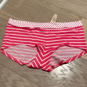Victoria secret pink and white panties- Size L NWT